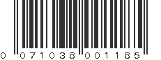 UPC 071038001185