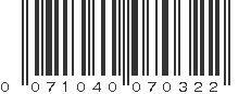 UPC 071040070322