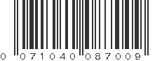 UPC 071040087009