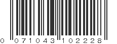 UPC 071043102228