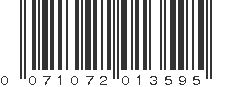 UPC 071072013595