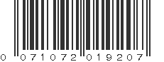 UPC 071072019207