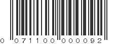 UPC 071100000092