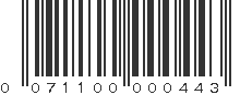 UPC 071100000443