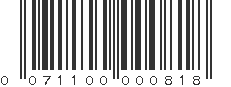 UPC 071100000818