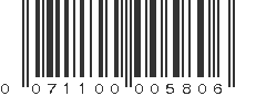 UPC 071100005806