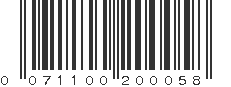 UPC 071100200058