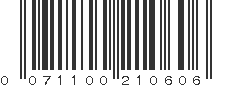 UPC 071100210606