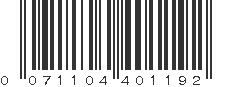 UPC 071104401192