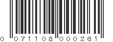 UPC 071108000261