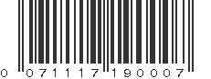 UPC 071117190007