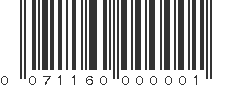 UPC 071160000001