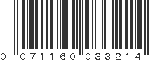 UPC 071160033214