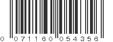 UPC 071160054356