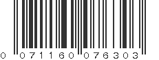 UPC 071160076303