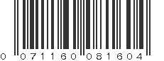 UPC 071160081604