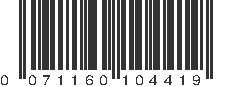 UPC 071160104419