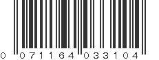 UPC 071164033104