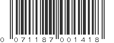 UPC 071187001418