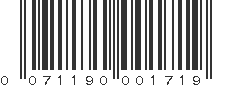 UPC 071190001719