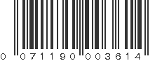 UPC 071190003614