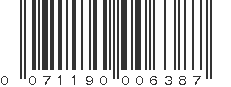 UPC 071190006387