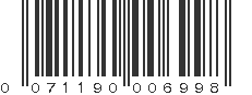 UPC 071190006998