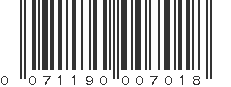 UPC 071190007018