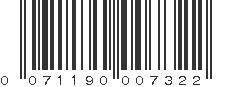 UPC 071190007322