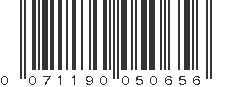 UPC 071190050656