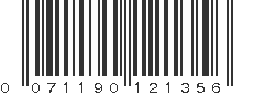 UPC 071190121356