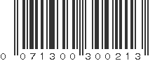 UPC 071300300213