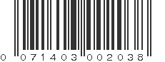 UPC 071403002038