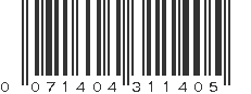 UPC 071404311405