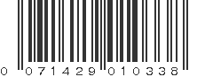 UPC 071429010338