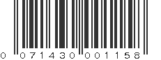 UPC 071430001158