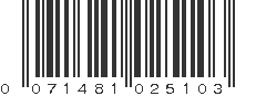 UPC 071481025103