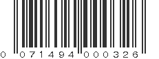 UPC 071494000326