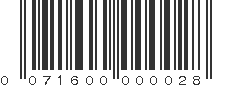 UPC 071600000028