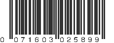 UPC 071603025899