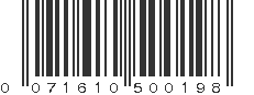 UPC 071610500198