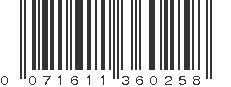 UPC 071611360258