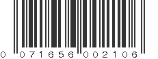 UPC 071656002106