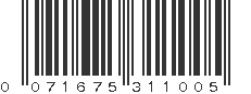 UPC 071675311005