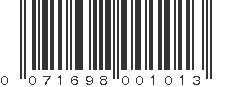 UPC 071698001013