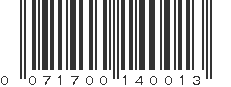 UPC 071700140013