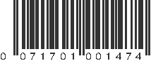 UPC 071701001474