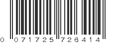 UPC 071725726414