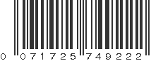 UPC 071725749222