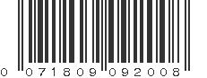 UPC 071809092008